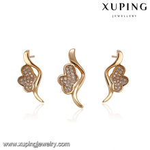 64246 Xuping CZ jewelry Latest Hot Sale Fashion 18K Gold plated noble delicate elegant Jewelry Set